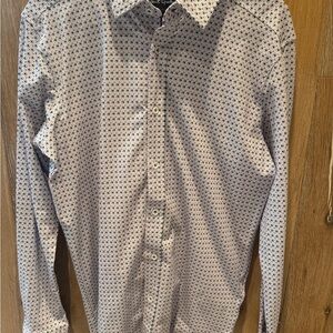 Robert Graham Patterned White and Black Shirt